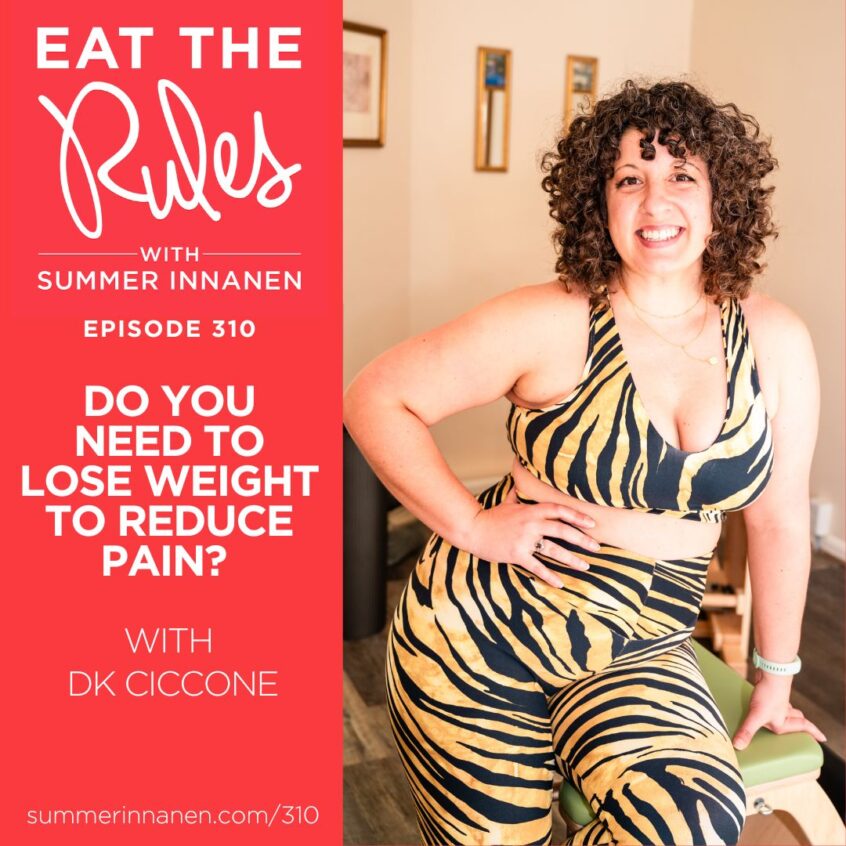 Podcast Interview on Do you need to lose weight to reduce pain? with DK Ciccone